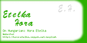 etelka hora business card